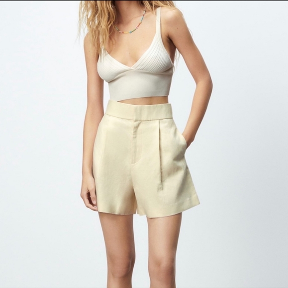 Zara Linen Blend Shorts - Picture 9 of 10